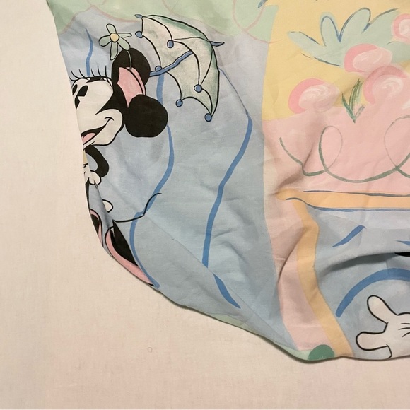 Vintage Minnie Mouse Pastel Print Fitted Double Bed Sheet - Picture 8 of 16